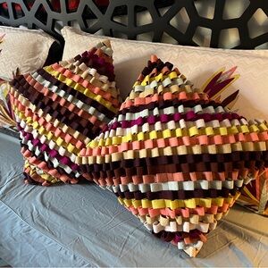 Two Missoni for Target multicolor feltloop pillows